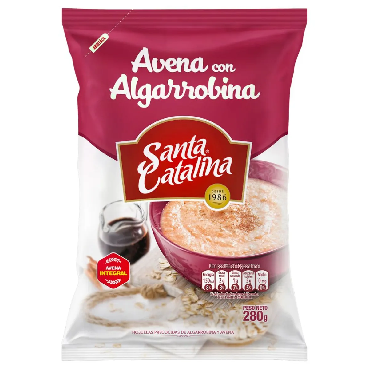 SANTA CATALINA - Avena Precocida Con Algarrobina Santa Catalina 280 g