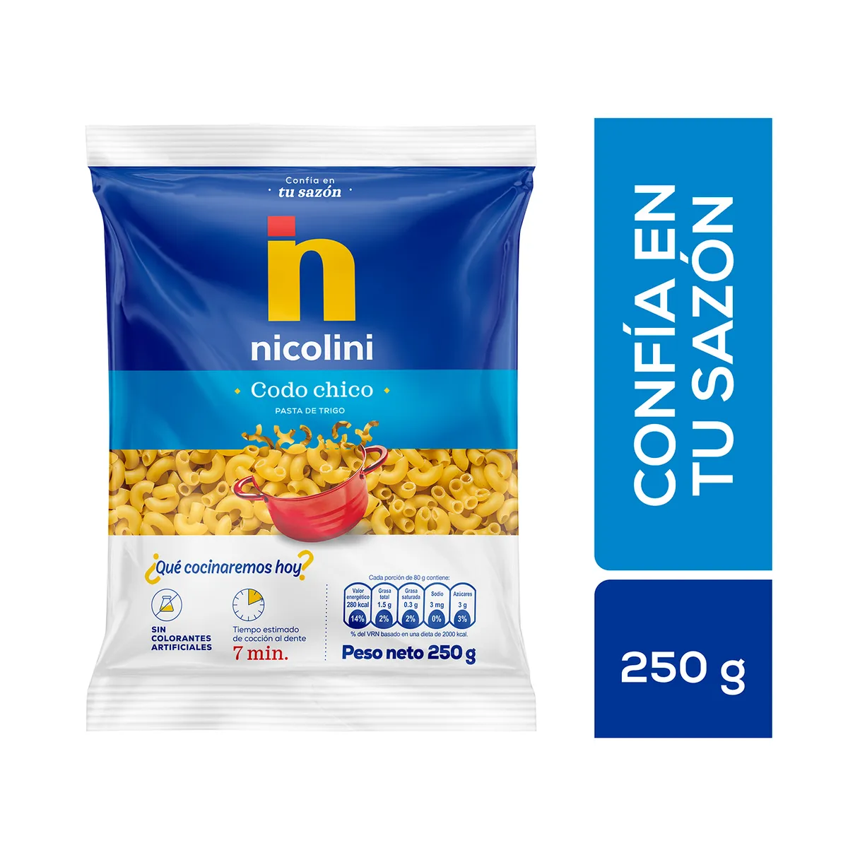 NICOLINI - Pasta Nicolini Codo Chico Bolsa 250 g