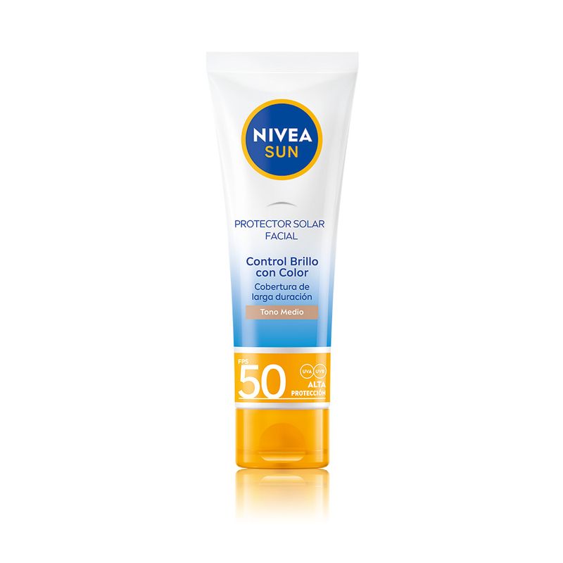 NIVEA - Protector Solar Nivea Facial Control Brillo Tono Medio Envase 50 mL