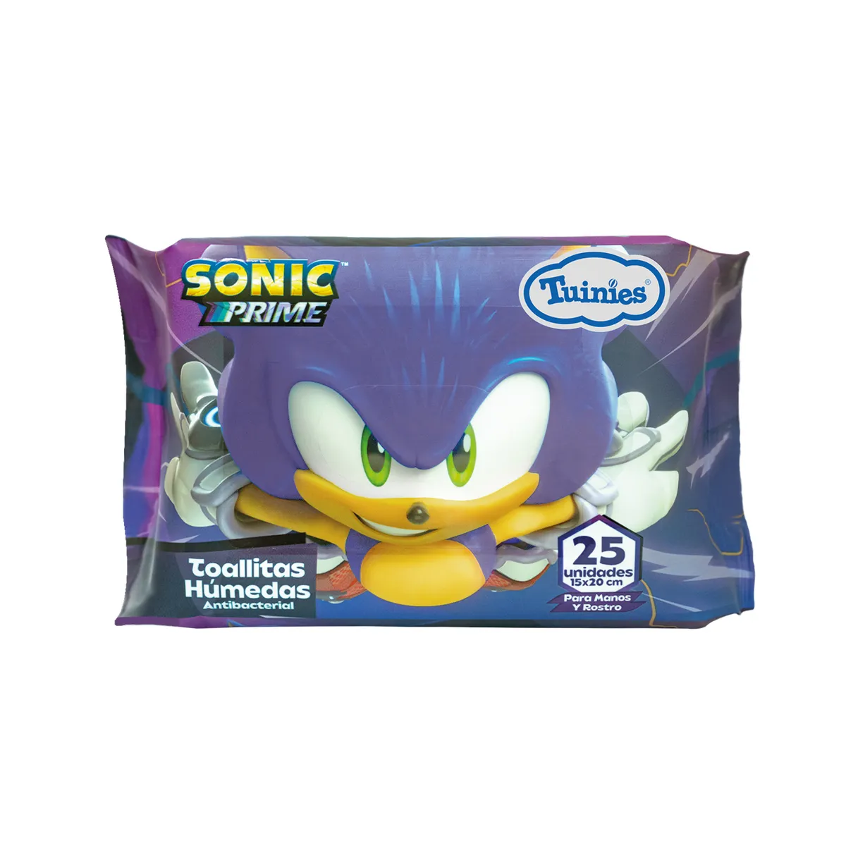 TUINIES - Toallitas Húmedas Tuinies Sonic Prime Empaque 25 Und