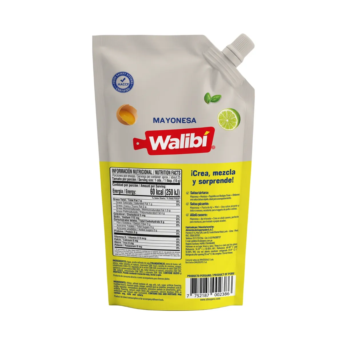 WALIBI - Mayonesa Walibi Doypack 380 g