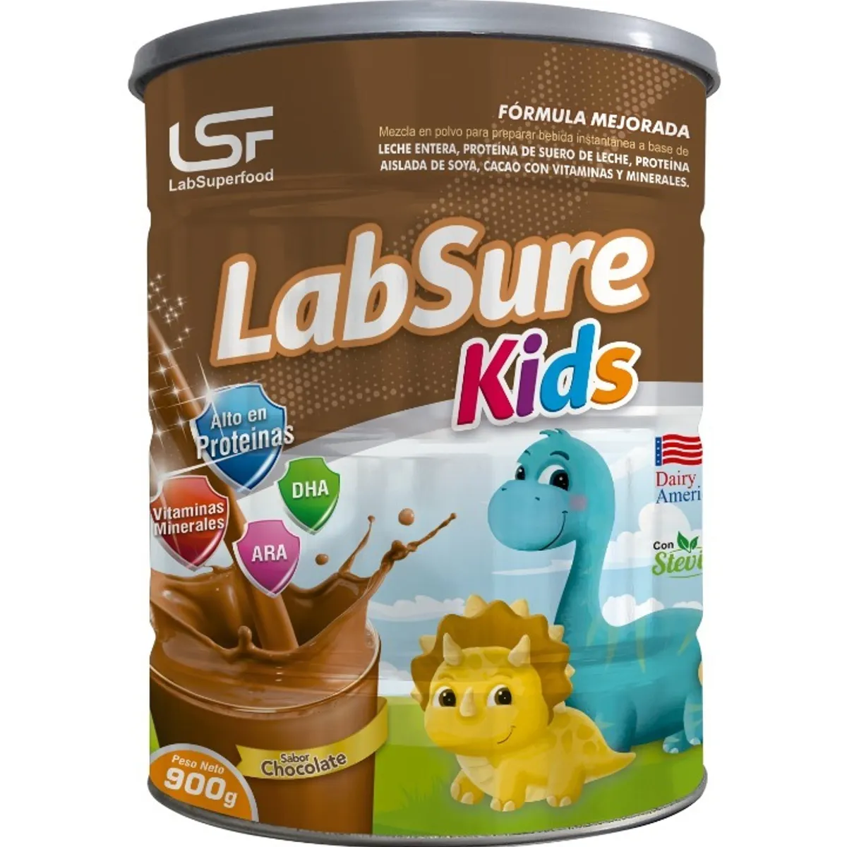 LABSURE KIDS - Fórmula Labsure Kids Sabor Chocolate Lata 900 g