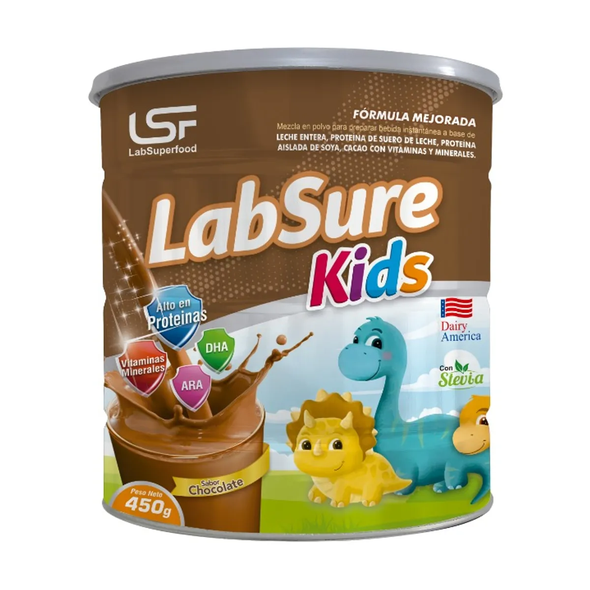 LABSURE KIDS - Fórmula Labsure Kids Sabor Chocolate Lata 450 g