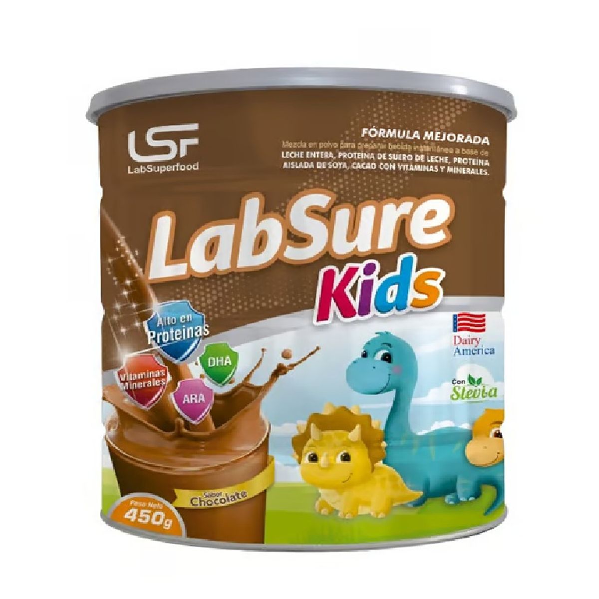 LABSURE KIDS - Fórmula Labsure Kids Sabor Chocolate Lata 450 g