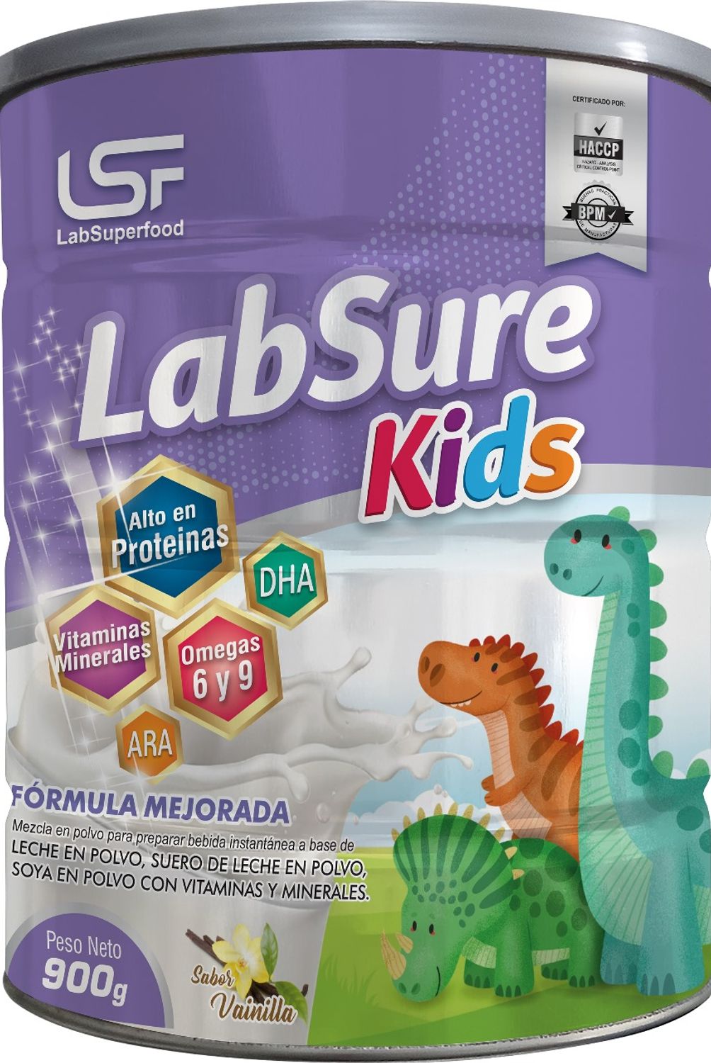 LABSURE KIDS - Fórmula Labsure Kids Sabor Vainilla Lata 900 g