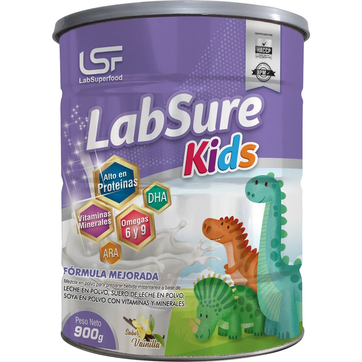 LABSURE KIDS - Fórmula Labsure Kids Sabor Vainilla Lata 900 g