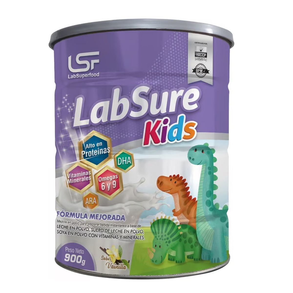 LABSURE KIDS - Fórmula Labsure Kids Sabor Vainilla Lata 900 g
