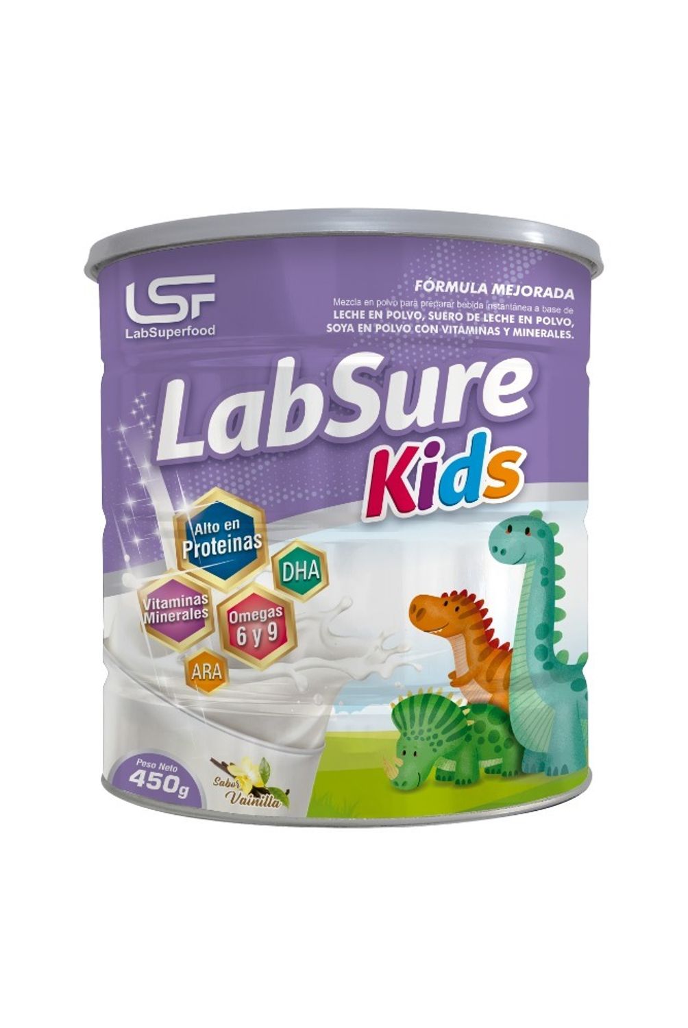 LABSURE KIDS - Fórmula Labsure Kids Sabor Vainilla Lata 450 g