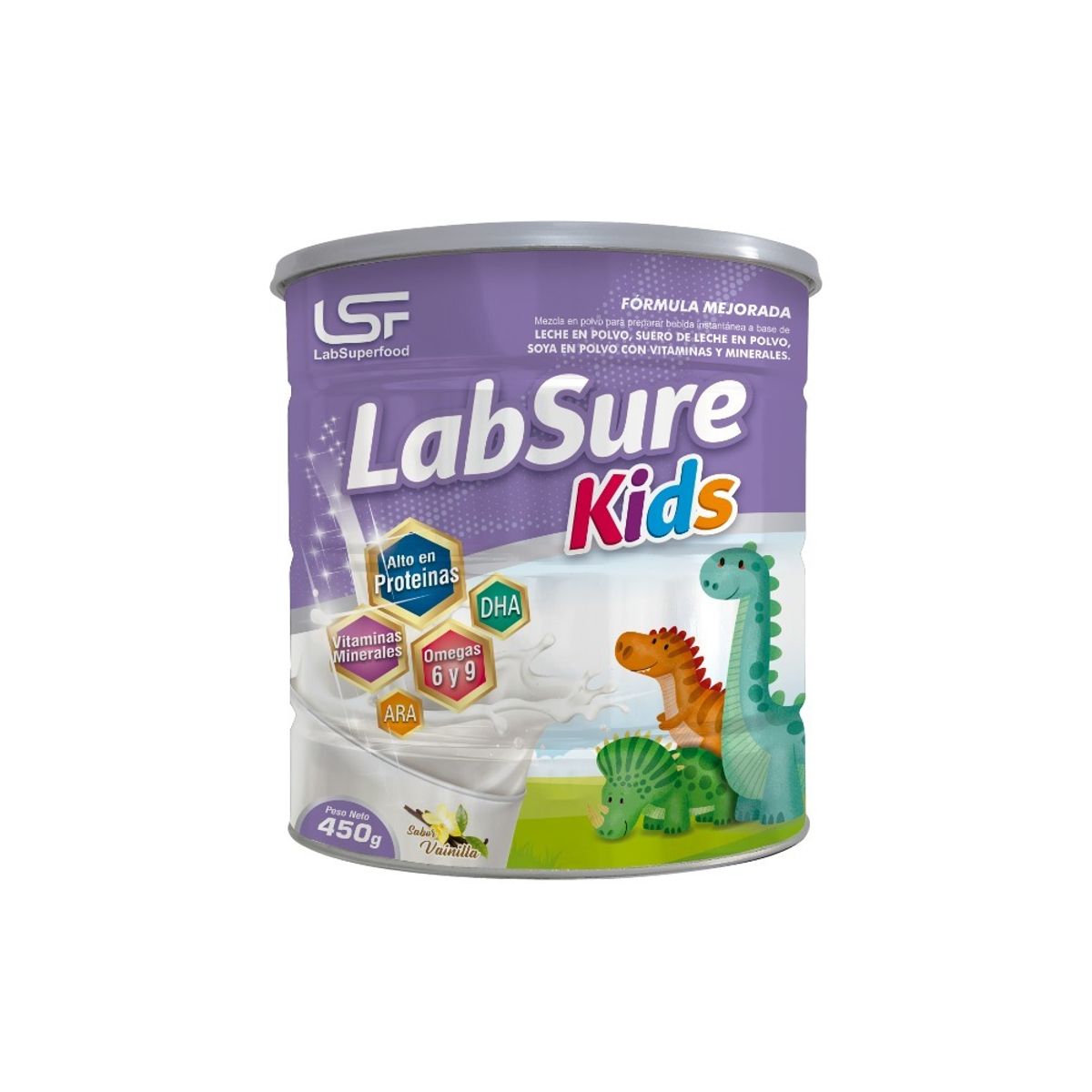 LABSURE KIDS - Fórmula Labsure Kids Sabor Vainilla Lata 450 g