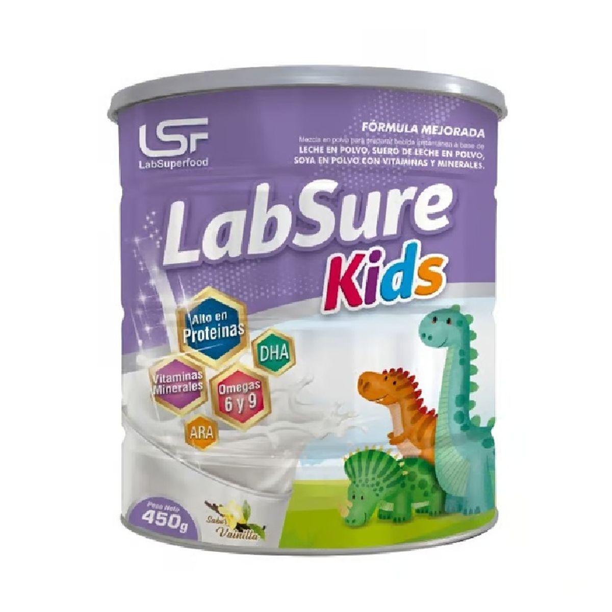 LABSURE KIDS - Fórmula Labsure Kids Sabor Vainilla Lata 450 g