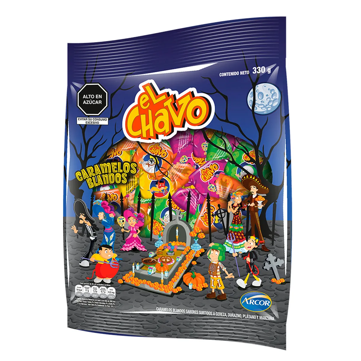 CHAVO - Caramelos Masticables Sabores Surtidos El Chavo Bolsa 330 g