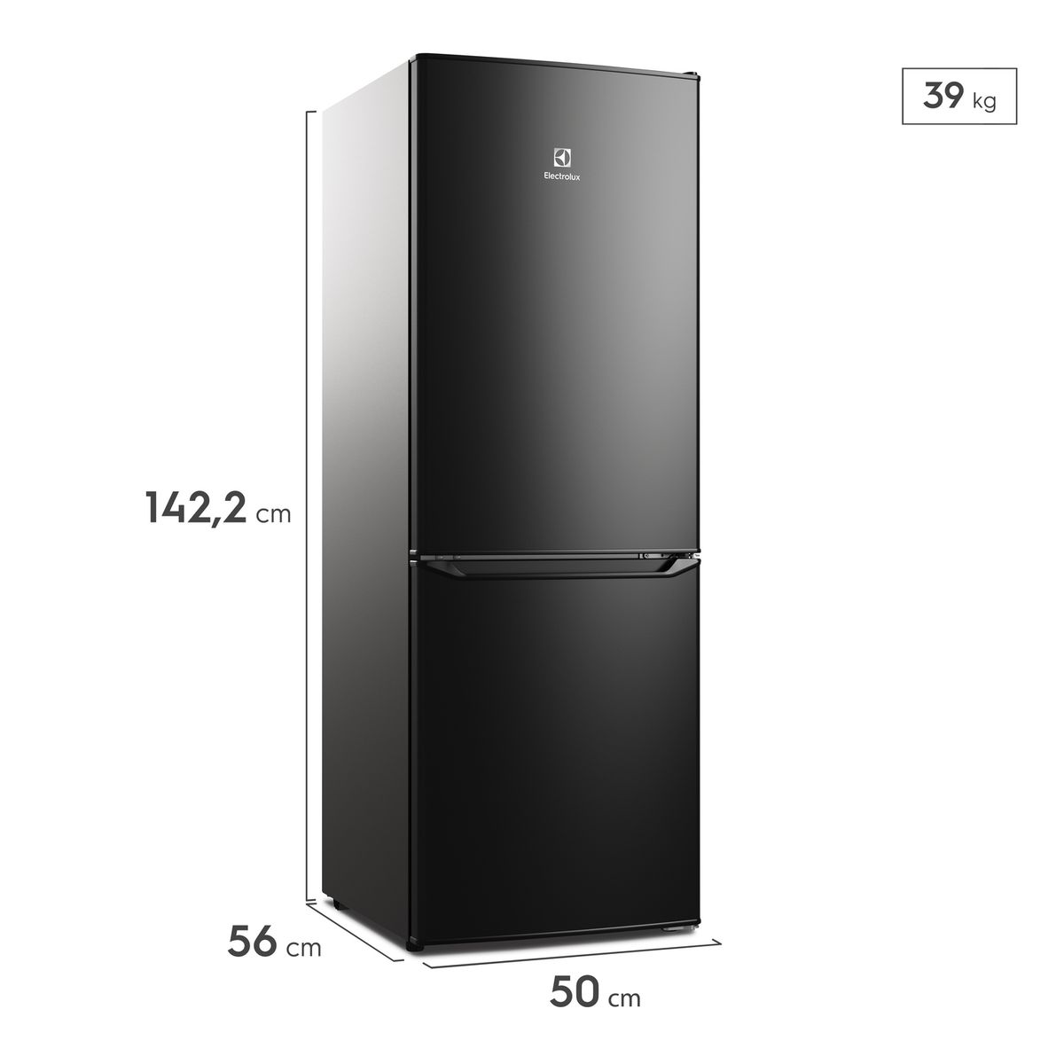 ELECTROLUX - Refrigerador Bottom Freezer 166L Black