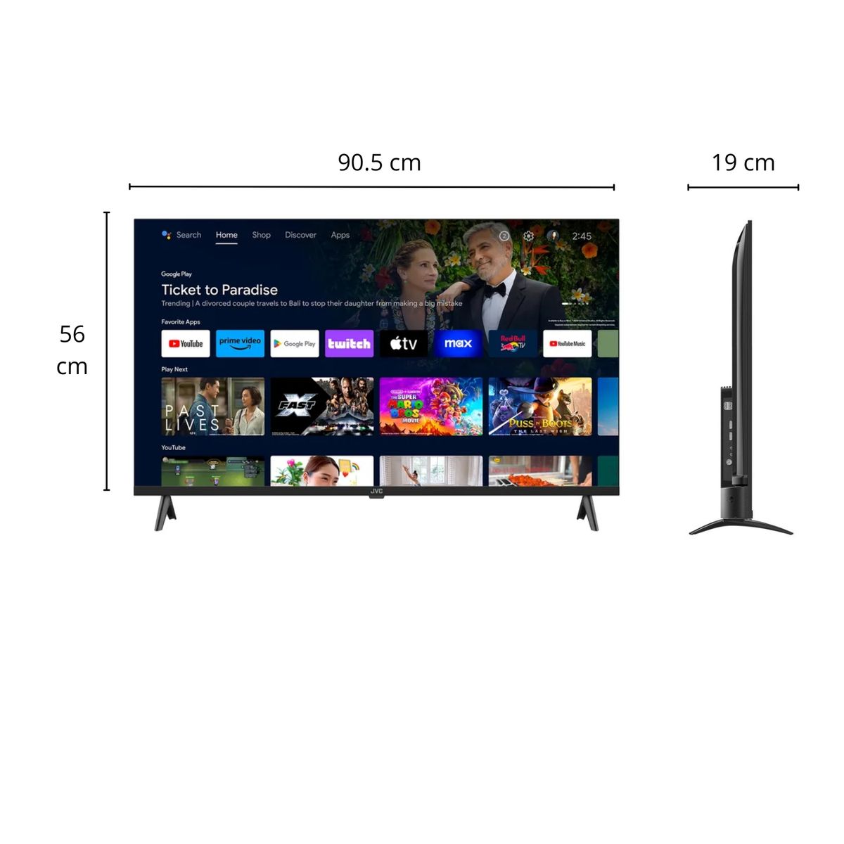 JVC - Televisor JVC 40'' FHD Android TV