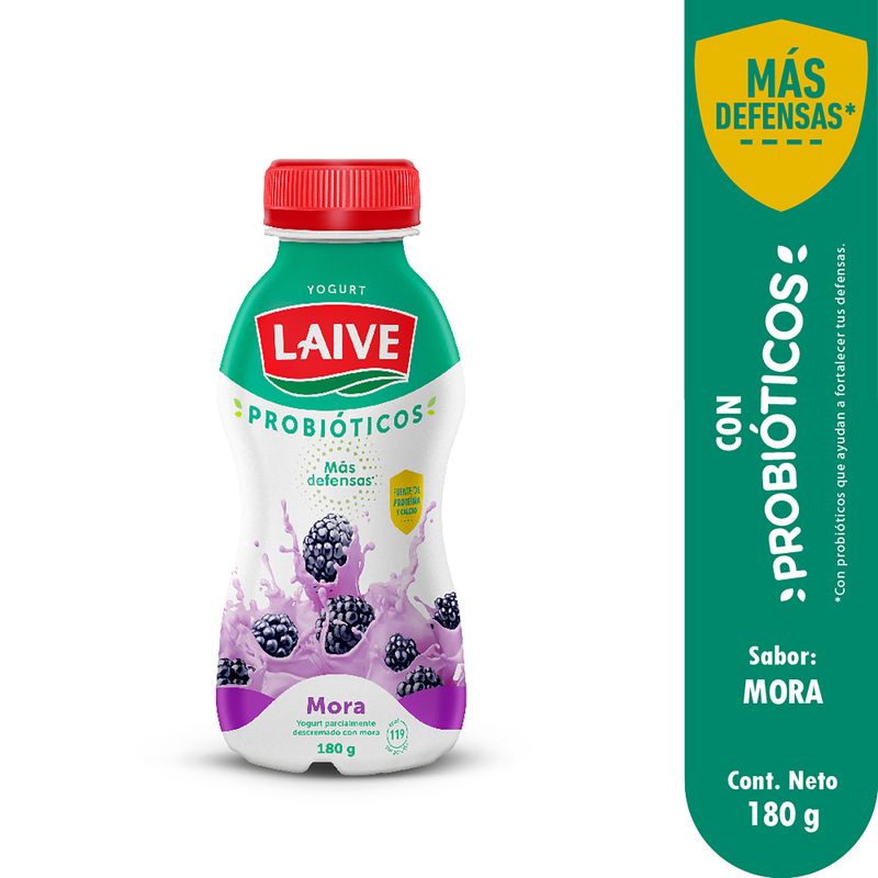LAIVE - Yogurt Probiotico Mora Laive BT 180 g