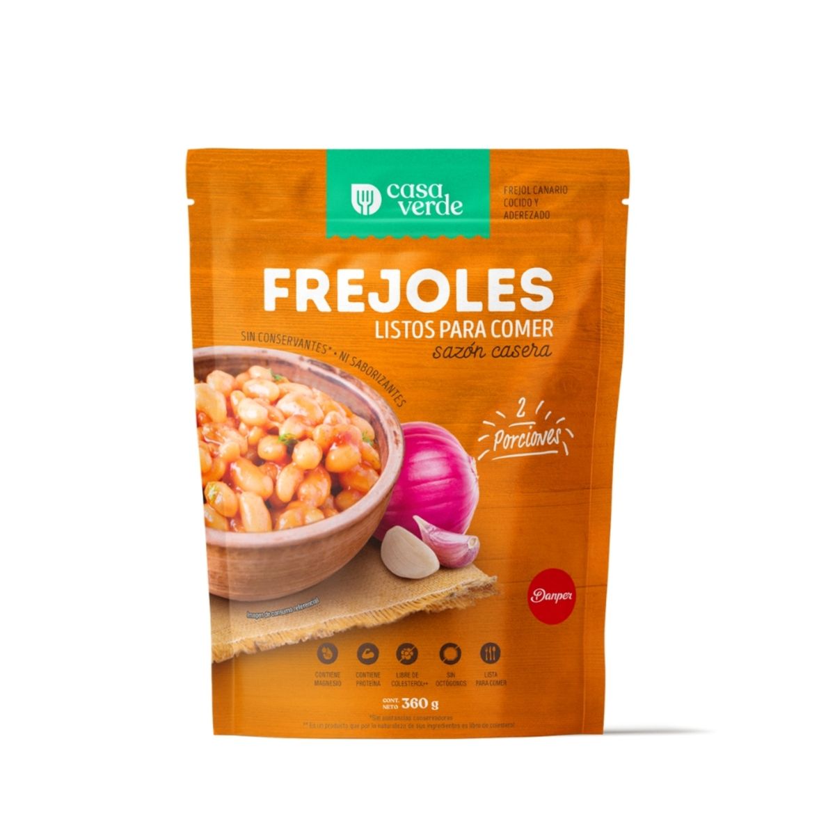 CASA VERDE - Frejoles Aderezados Casa Verde Doypack 360 g