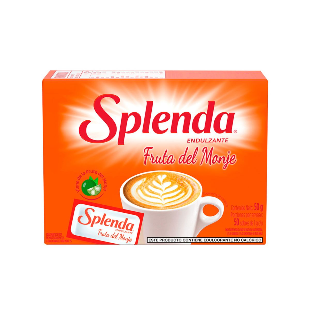 SPLENDA - Endulzante Splenda Fruta del Monje Caja 50 Sobres