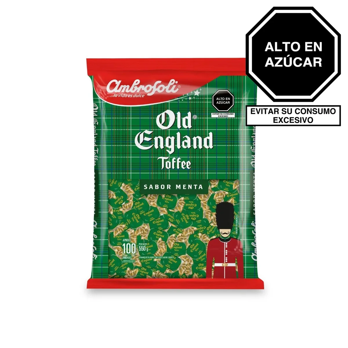 AMBROSOLI - Caramelos Toffee Ambrosoli Menta Bolsa 550 g