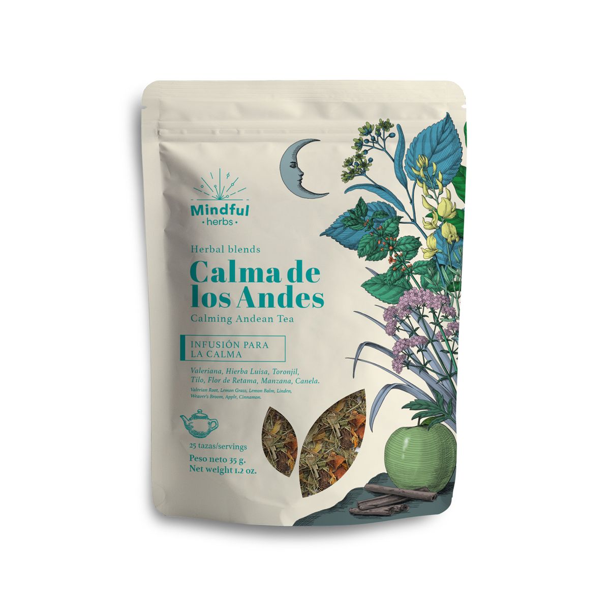 MINDFUL NUTRITION - Infusión Mindful Nutrition Calma De Los Andes Doypack 60 g