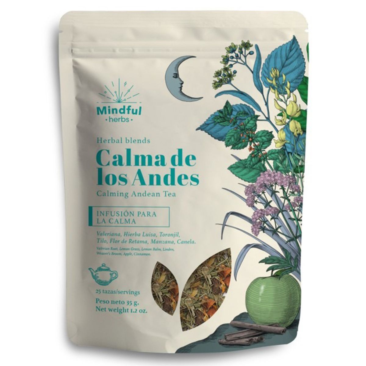 MINDFUL NUTRITION - Infusión Mindful Nutrition Calma De Los Andes Doypack 60 g