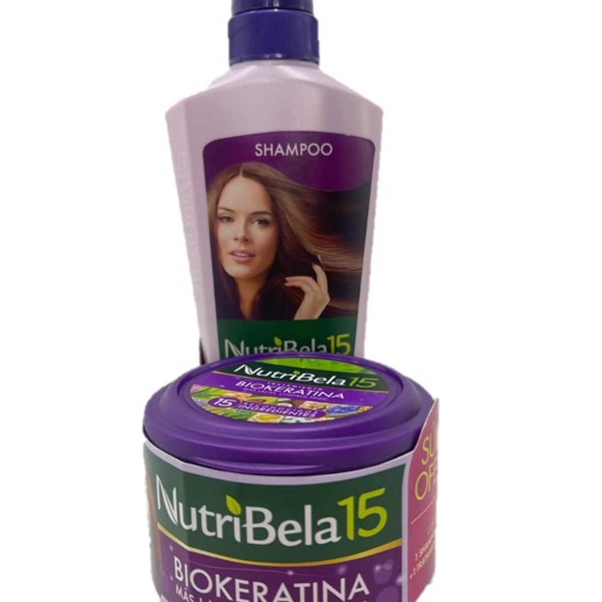 NUTRIBELA - Pack Nutribela 15 Biokeratina Shampoo 400 mL + Tratamiento 300 mL