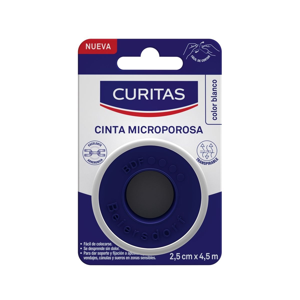 CURITAS - Cinta Microporosa Curitas Blanca
