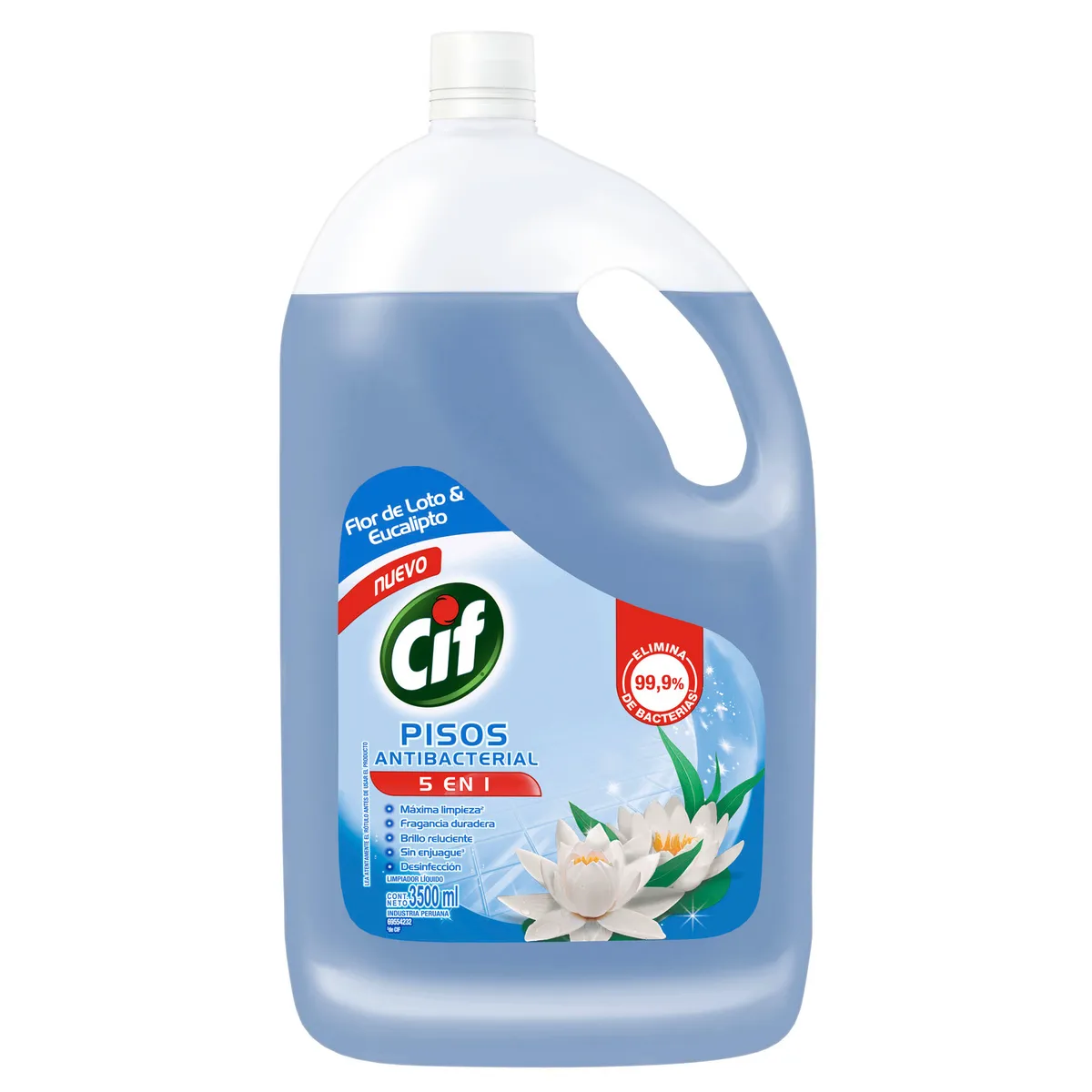 CIF - Limpiador Líquido Pisos Cif Flor de Loto y Eucalipto Botella 3.5 L