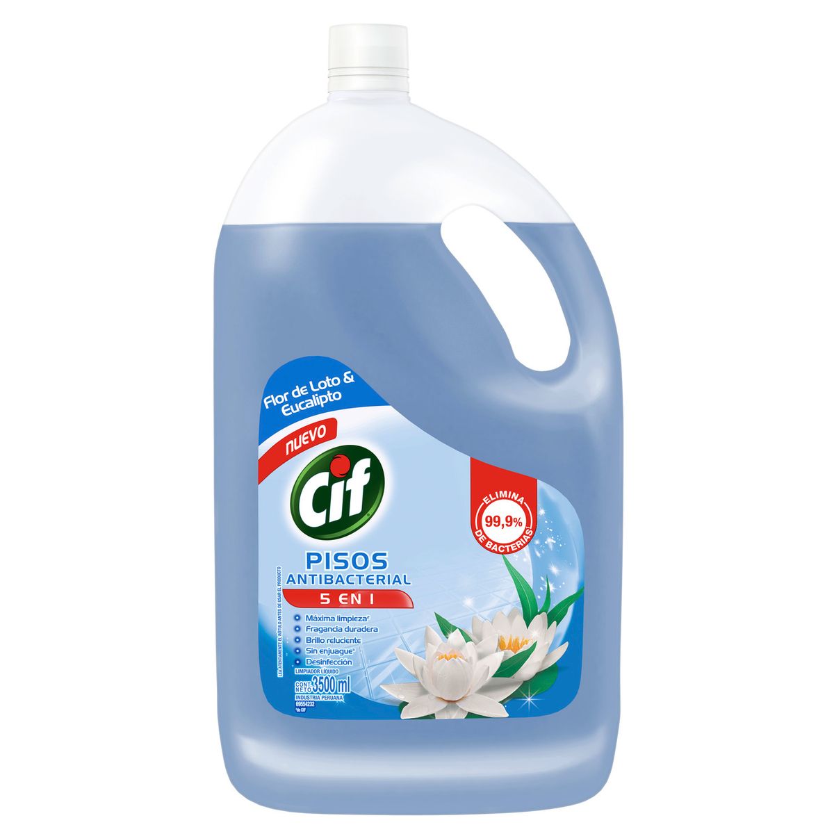 CIF - Limpiador Líquido Pisos Cif Flor de Loto y Eucalipto Botella 3.5 L