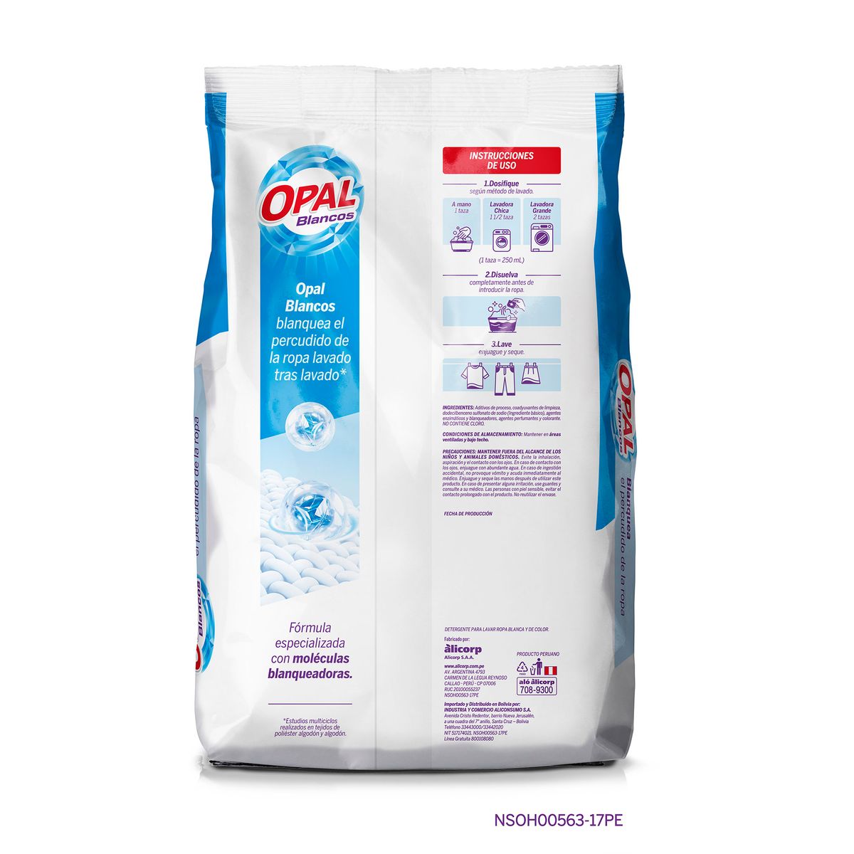OPAL - Detergente en Polvo Opal Blancos Bolsa 2.4 Kg