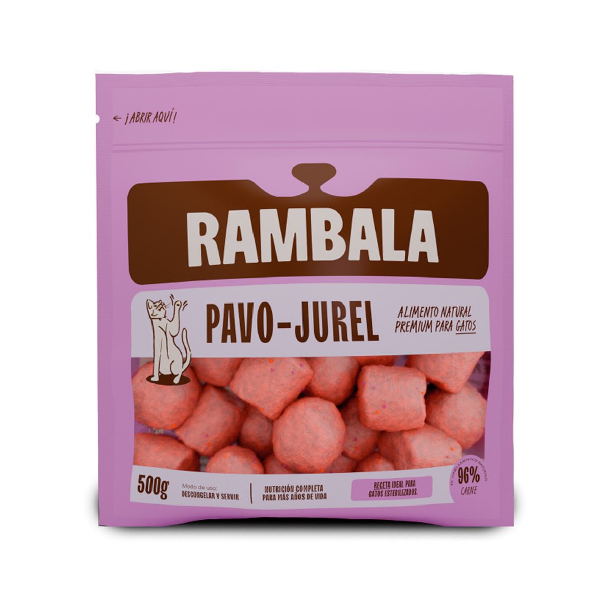 RAMBALA - Alimento Congelado Gato Rambala Pavo Jurel Doypack 500 g