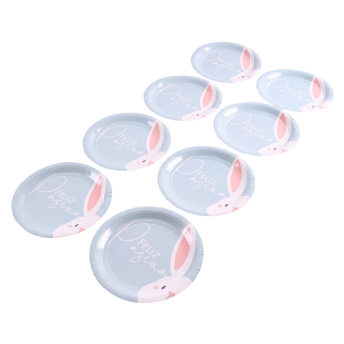  - Set 8 Platos Grandes Conejito