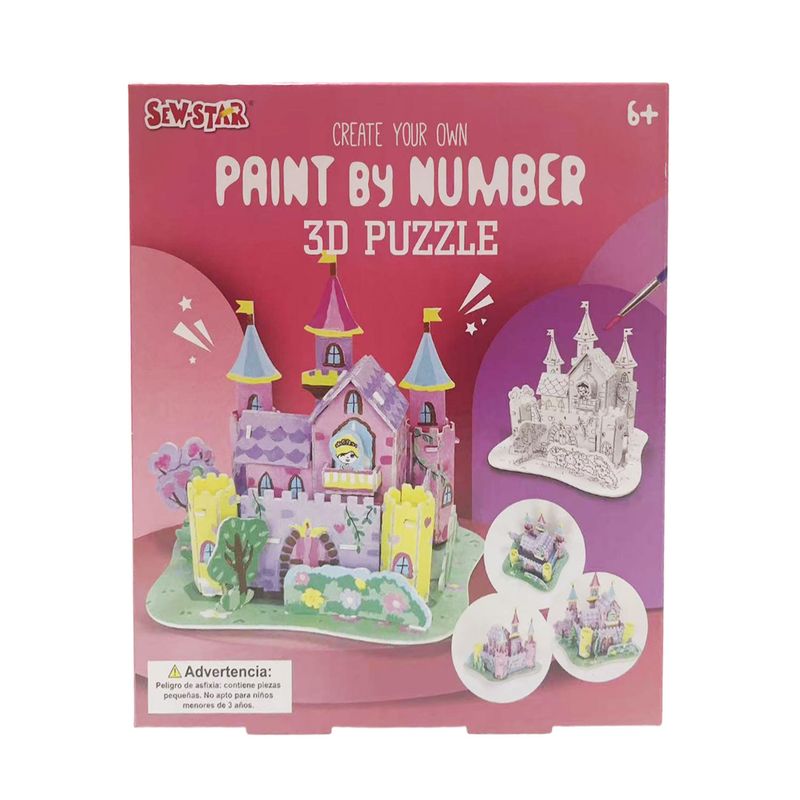 SEW STAR - Castillo 3D Pinta por Color