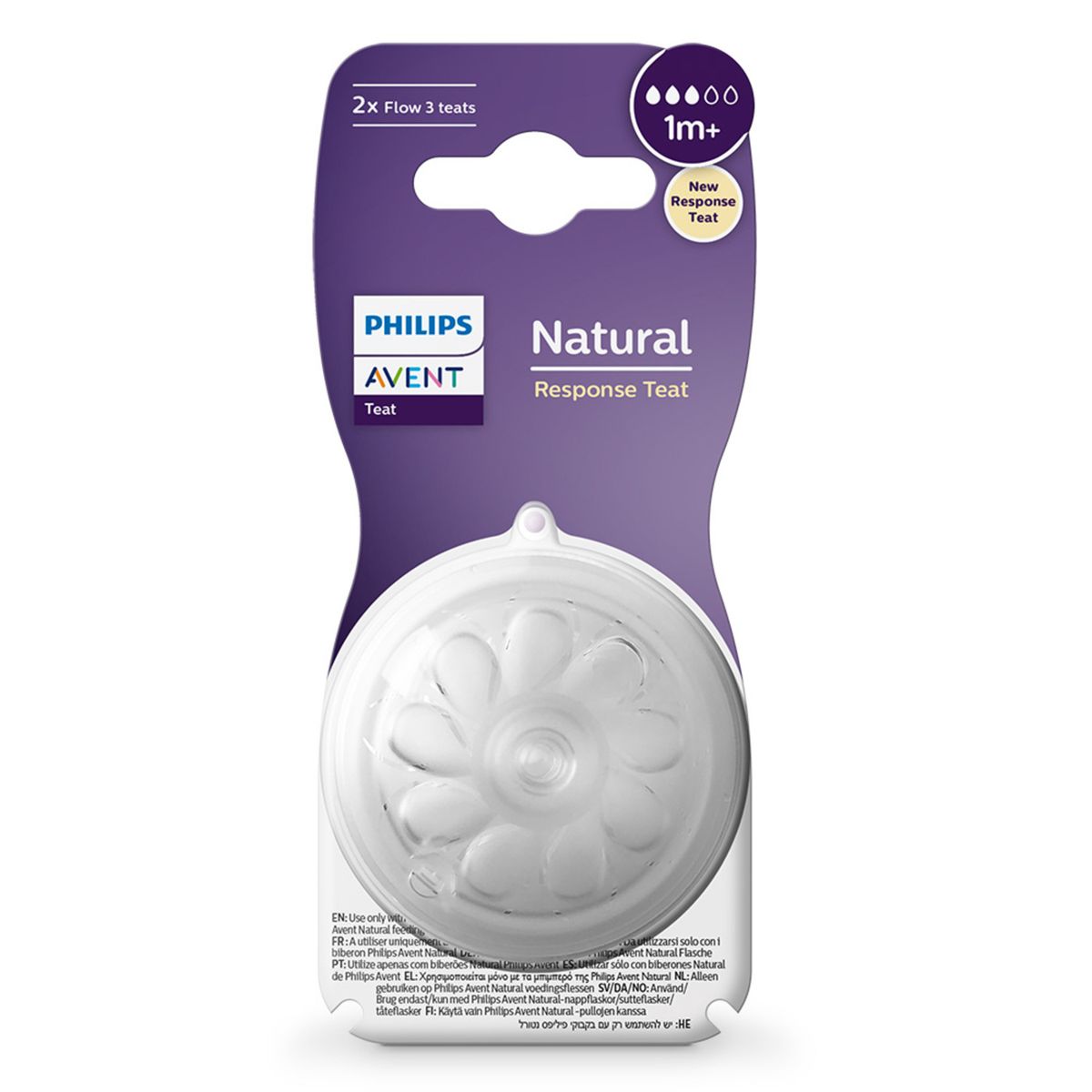 PHILIPS AVENT - Tetina Natural Response 3.0 Flow 3 a 1 M