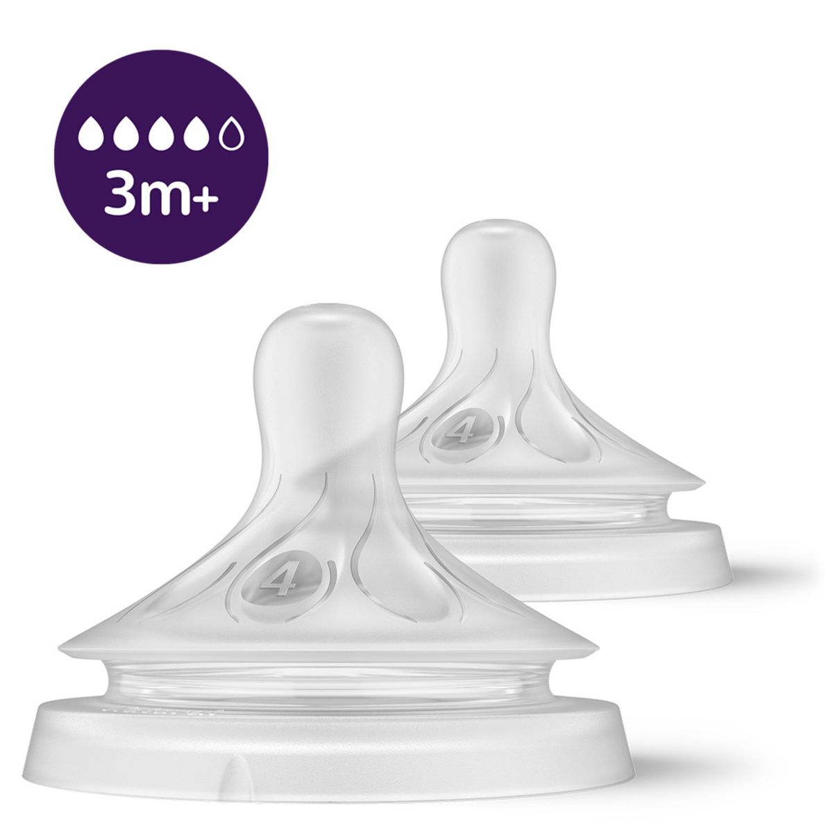 PHILIPS AVENT - Tetina Natural Response 3.0 Flow 4 a 3 M