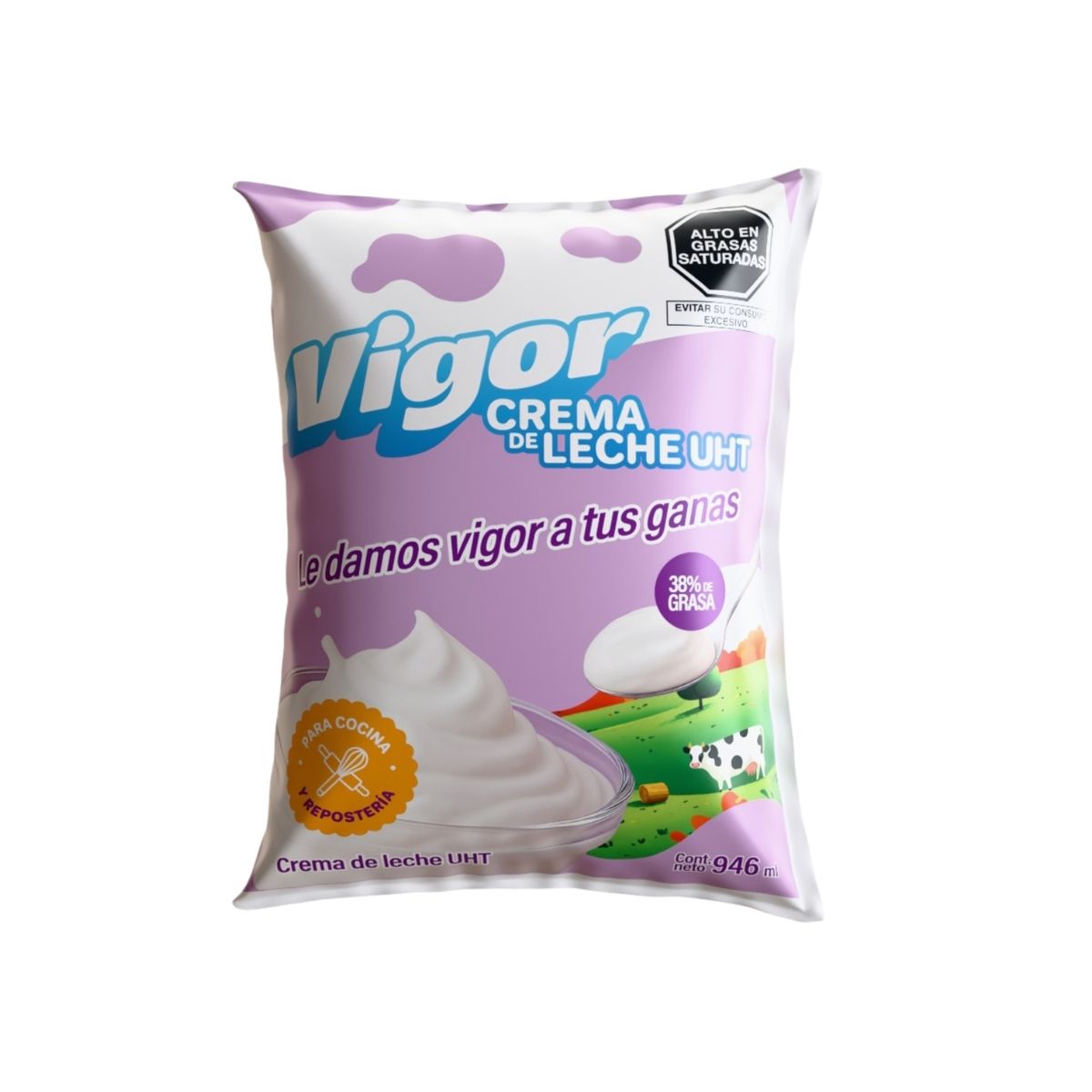 VIGOR - Crema de Leche UHT Vigor Bolsa 946 mL