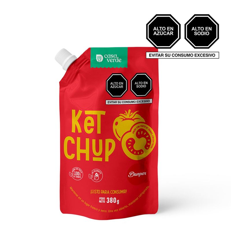 CASA VERDE - Ketchup Casa Verde Frasco x 380 g