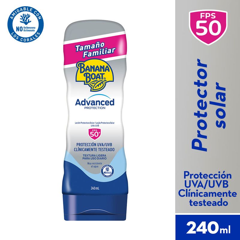 BANANA BOAT - Protector Solar Banana Boat Advanced Protextion SPF 50+ Envase 240 mL