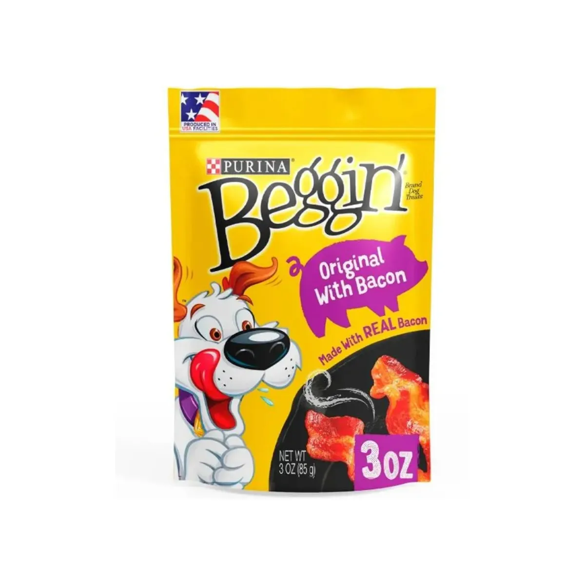 BEGGIN - Snack para Perro Purina Beggin Original con Tocino Doypack 85 g