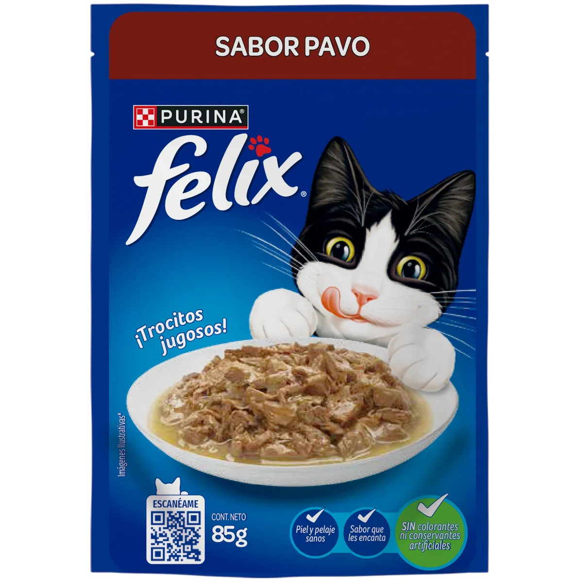 FELIX - Alimento Húmedo Gatos Felix Sabor Pavo Doypack 85 g