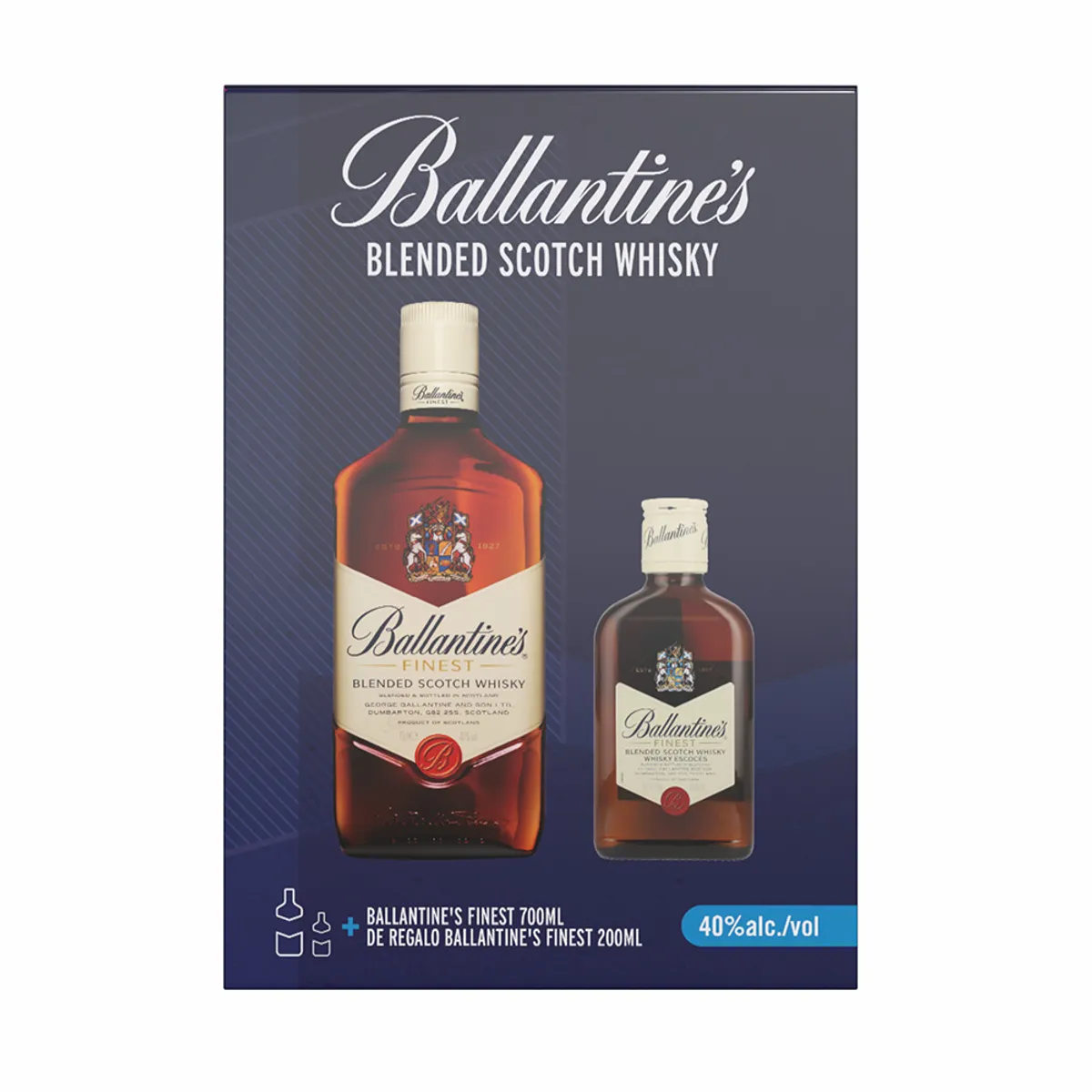 BALLANTINES FINEST - Whisky Ballantines Finest 700 mL + 200 mL