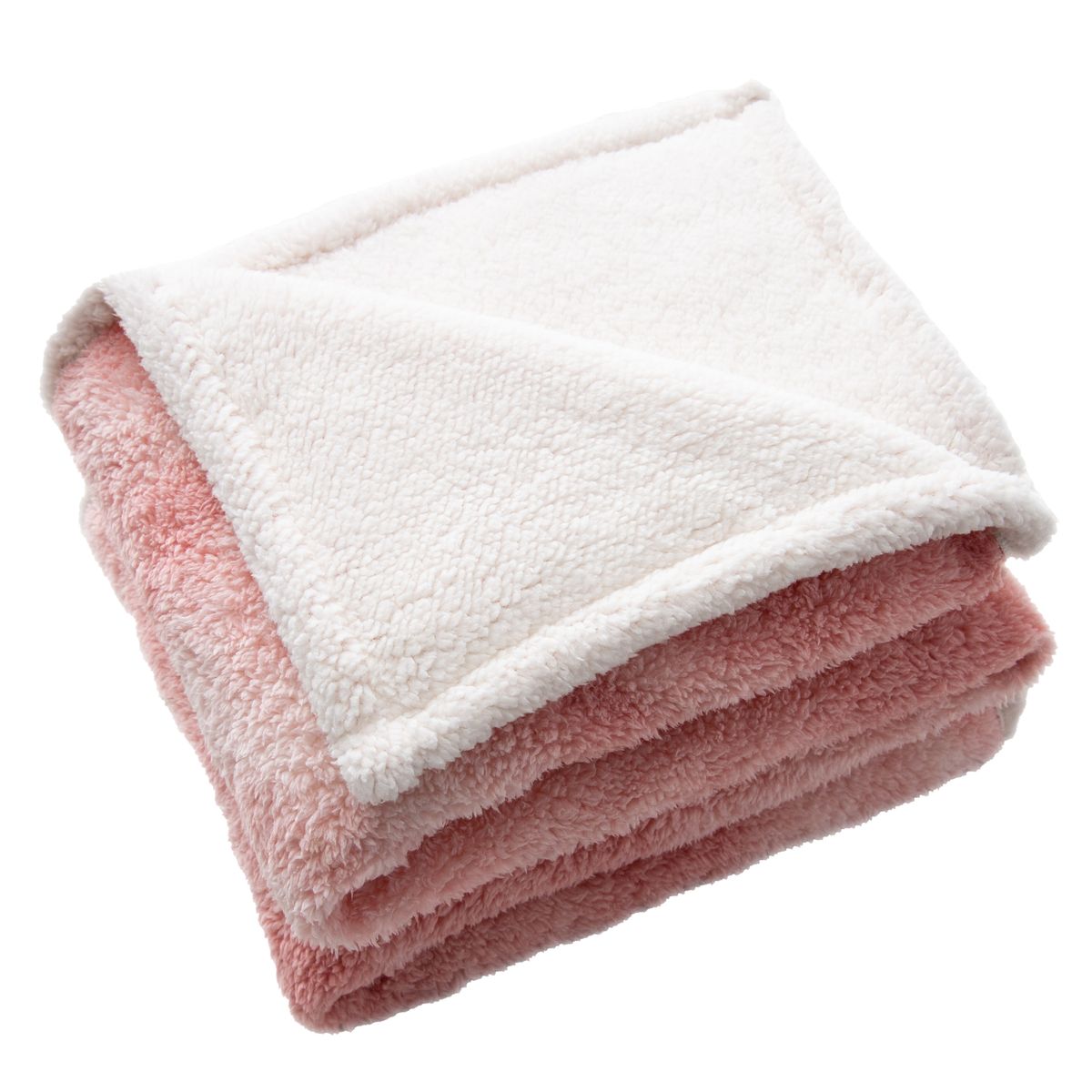 CASA JOVEN - Manta Tie Dye con Sherpa Rosa 130x160 cm