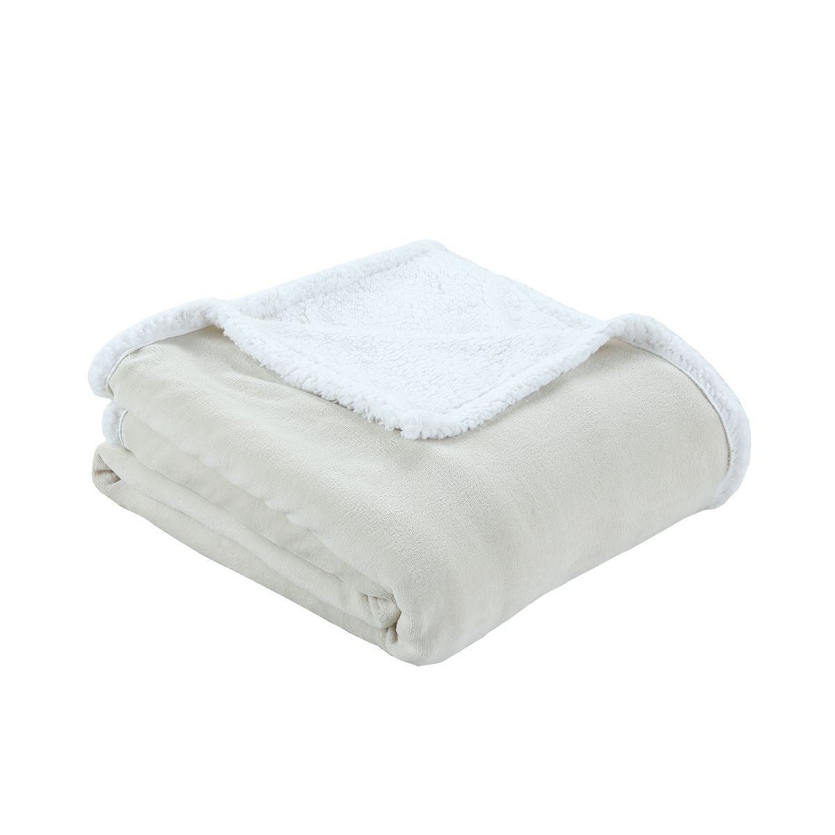 CASA JOVEN - Frazada Sherpa 1.5 Beige 160X220