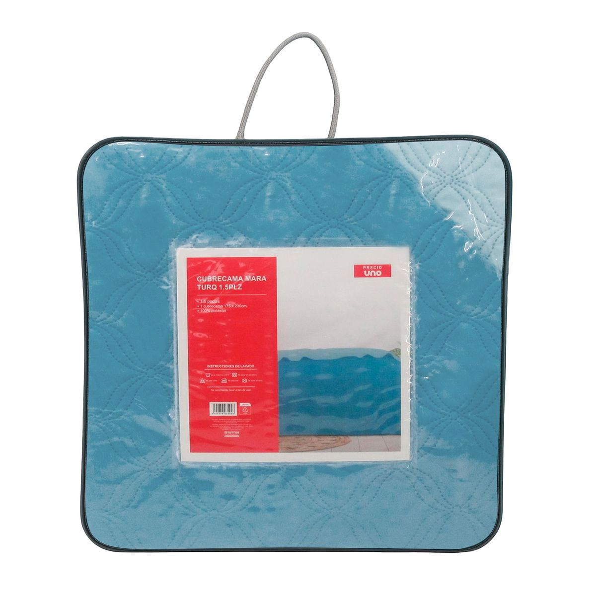 PRECIO UNO - Cubrecama Mara Turq 1.5Pl