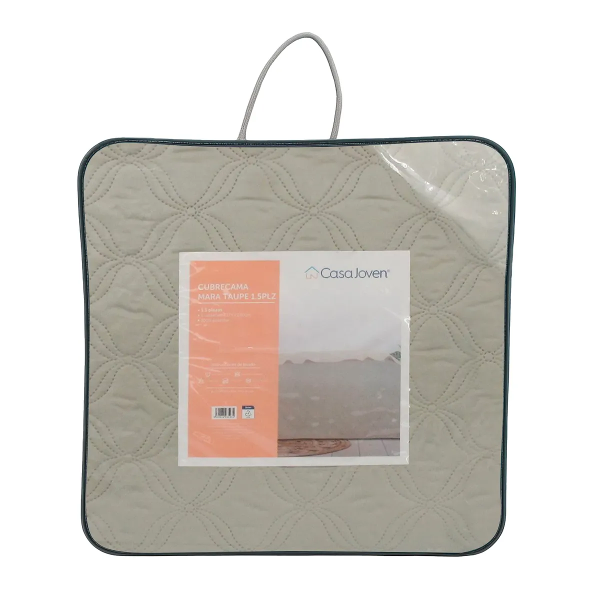 CASA JOVEN - Cubrecama Mara Taupe 1.5Plz