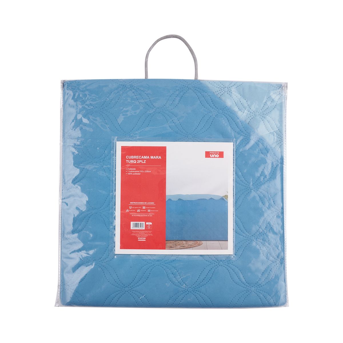 PRECIO UNO - Cubrecama Mara Turq 2Pl