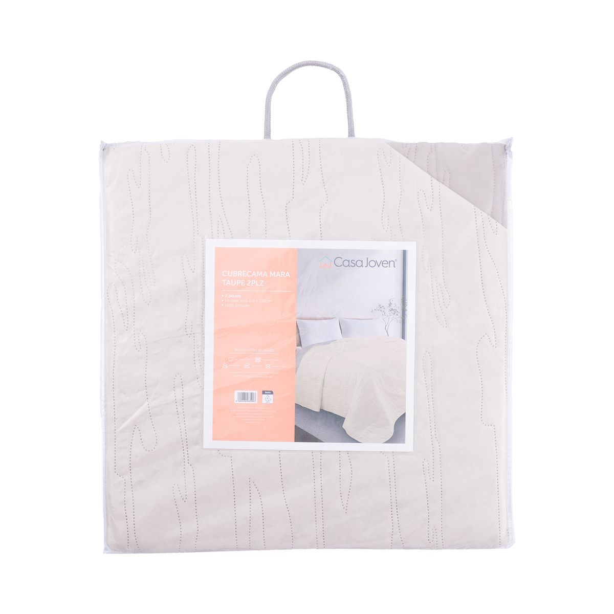CASA JOVEN - Cubrecama Mara Taupe 2Plz