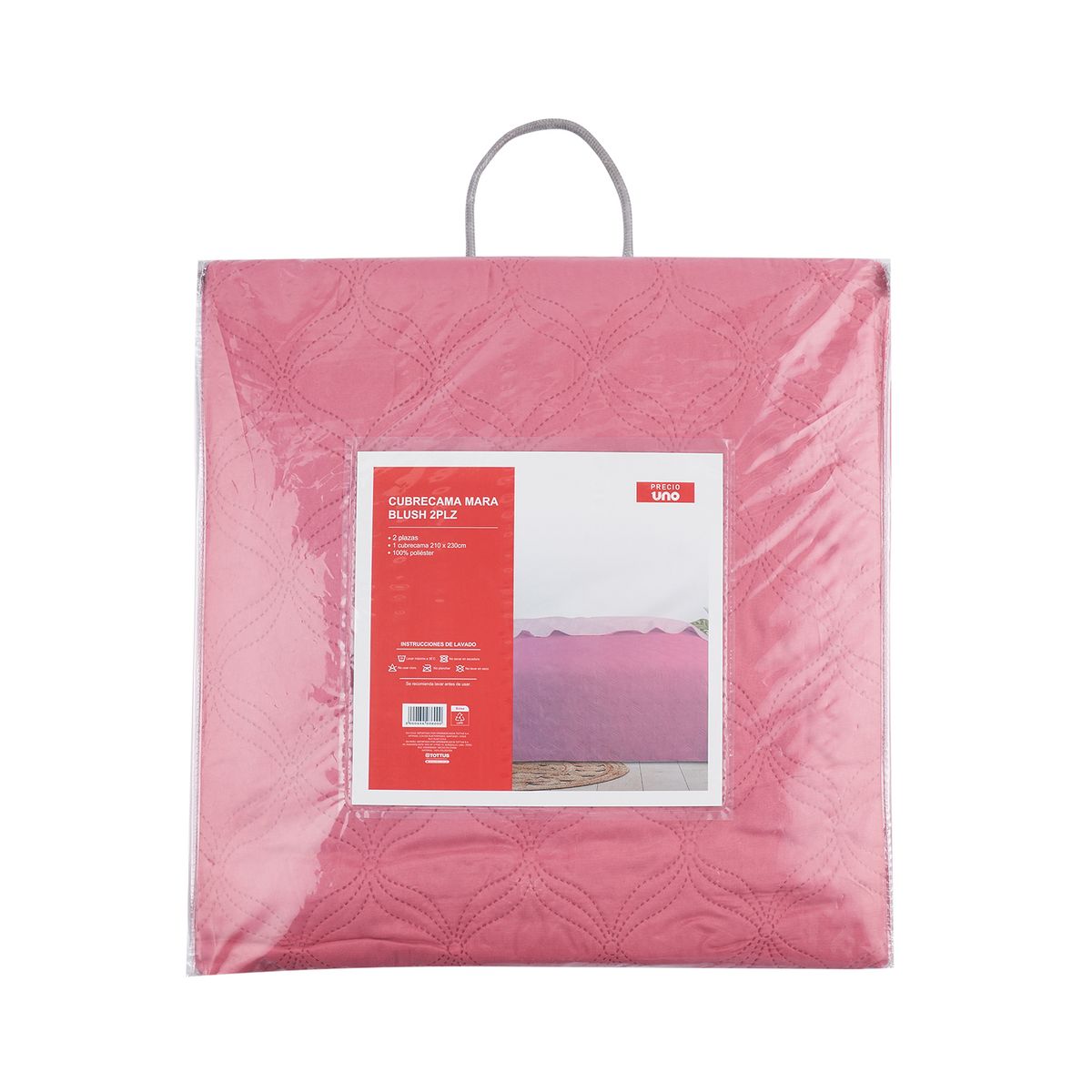 PRECIO UNO - Cubrecama Mara Blush 2Plz