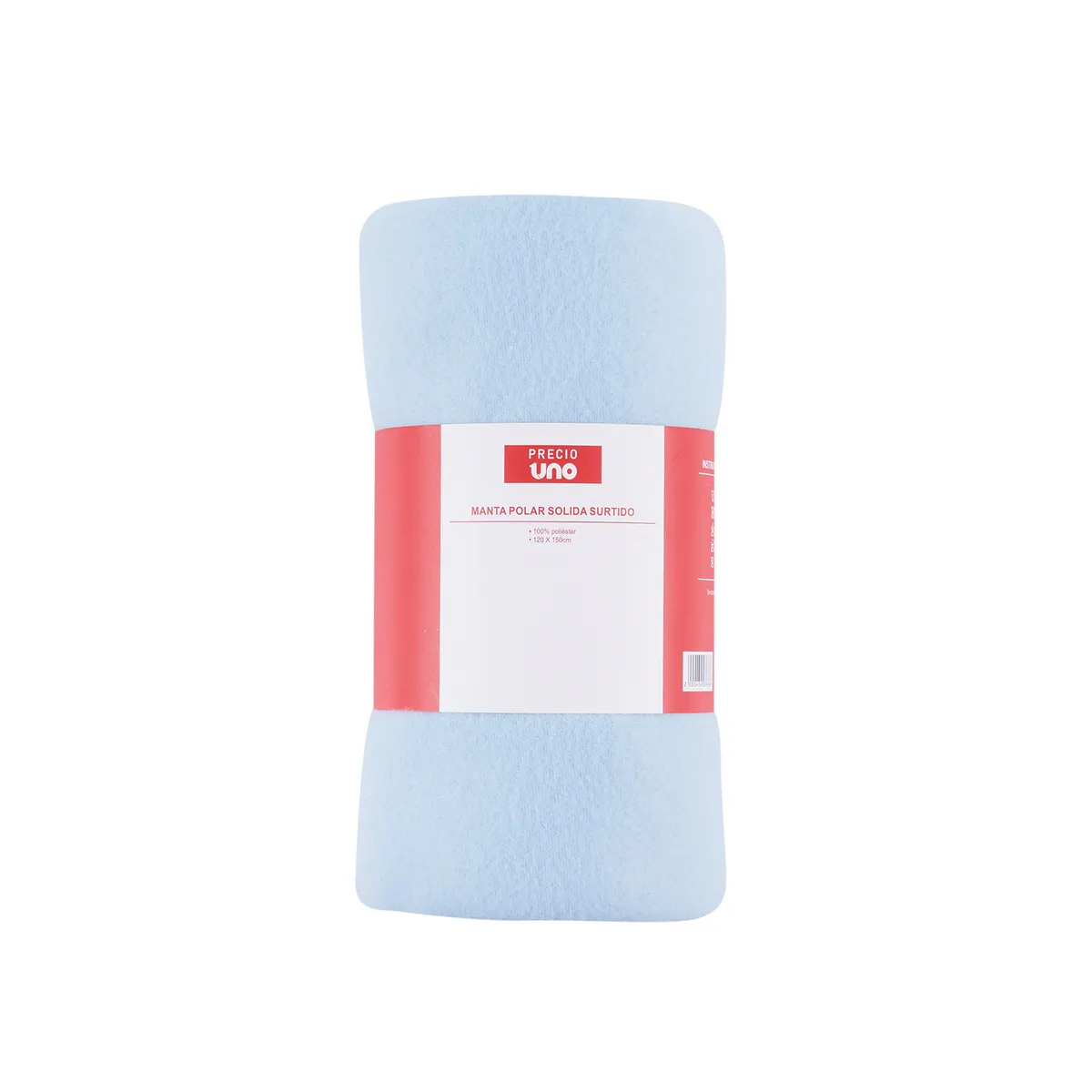 Precio Uno - Manta Polar Sólida Colores Surtidos 120 x 150 cm