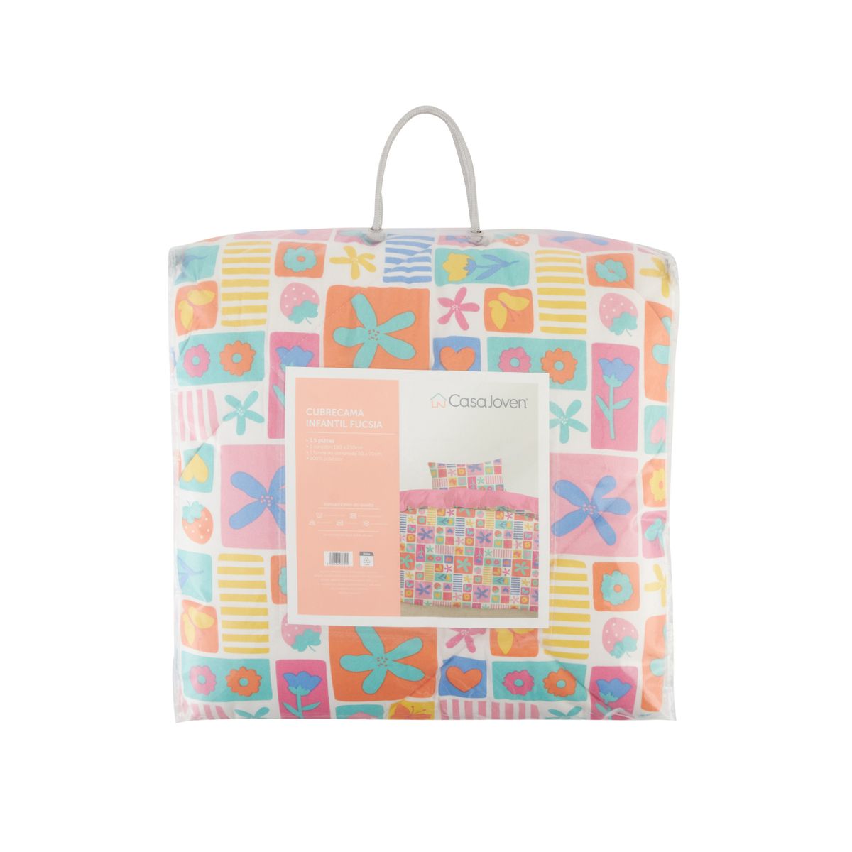 CASA JOVEN - Cubrecama Infantil Fucsia