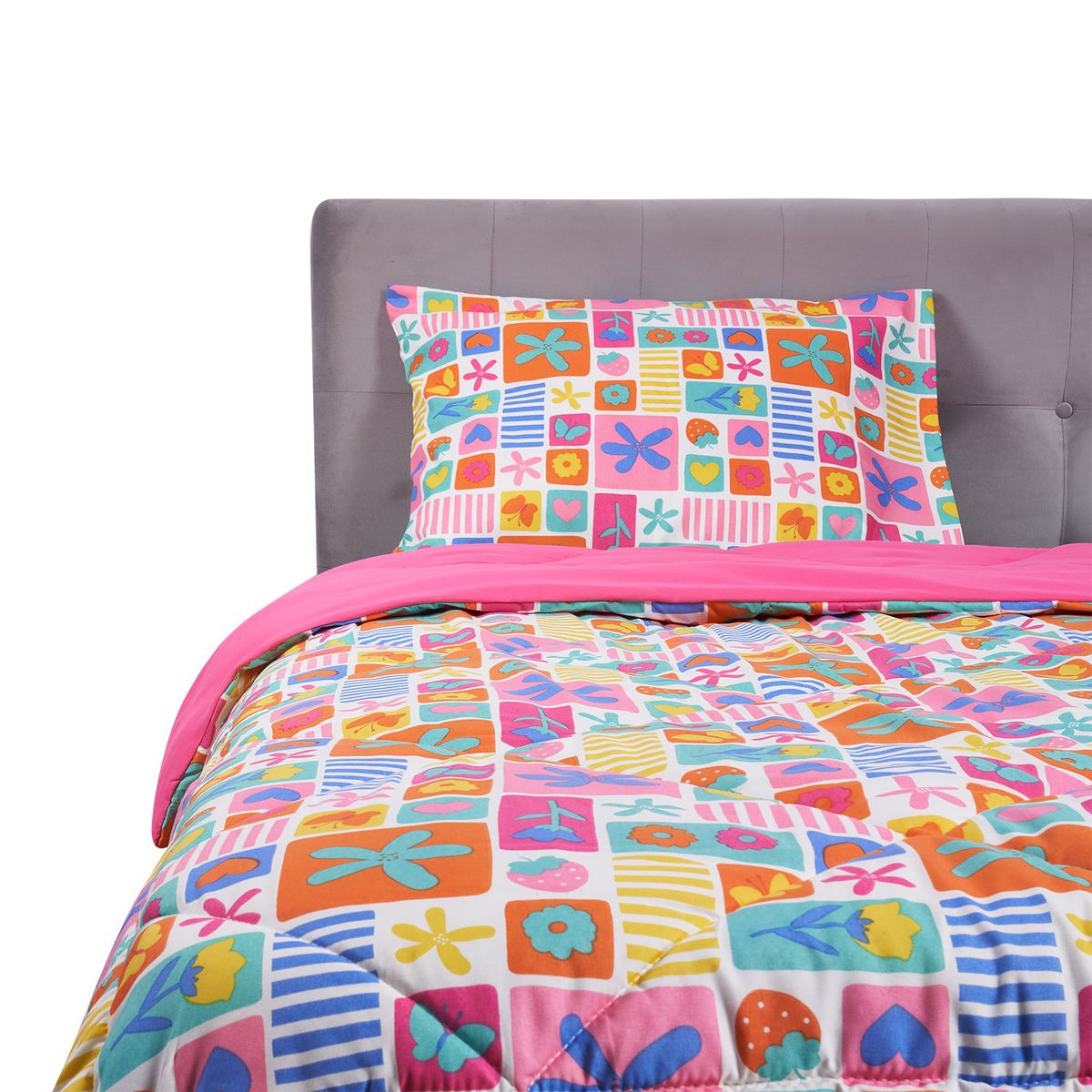 CASA JOVEN - Cubrecama Infantil Fucsia