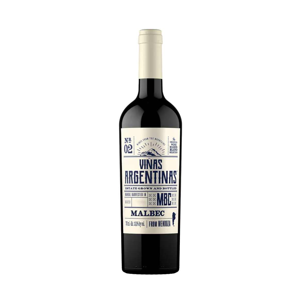 VINAS ARGENTINAS - Vino Tinto Viñas Argentinas Malbec Botella 750 mL